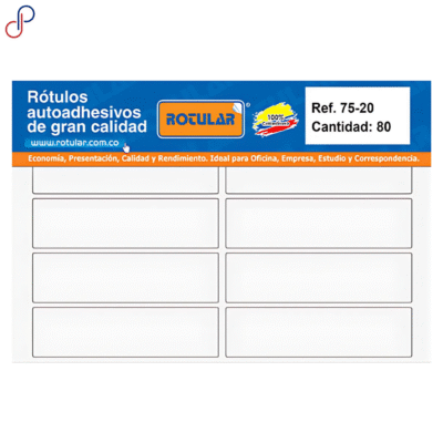 Rótulo Adhesivo Rotular 75-20