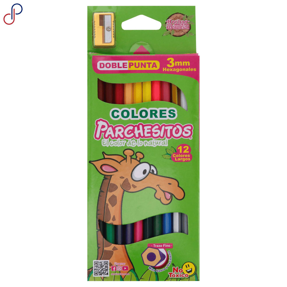 Colores Parchesitos 3mm Doble Punta x12