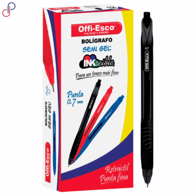 Esfero Offi-Esco 050 Semi Gel Retráctil Negro