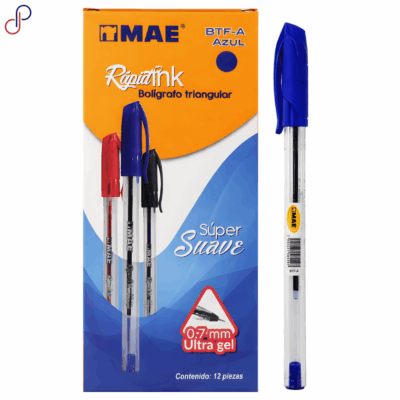 Esfero MAE Semigel Triangular 0.7 Azul