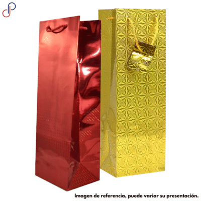 Bolsa De Regalo Botella Hologramada