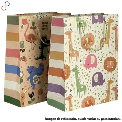 Bolsa De Regalo Kraft Estampada