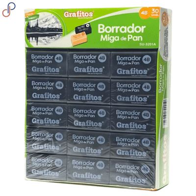 Borrador Grafitos Miga De Pan Negro x30