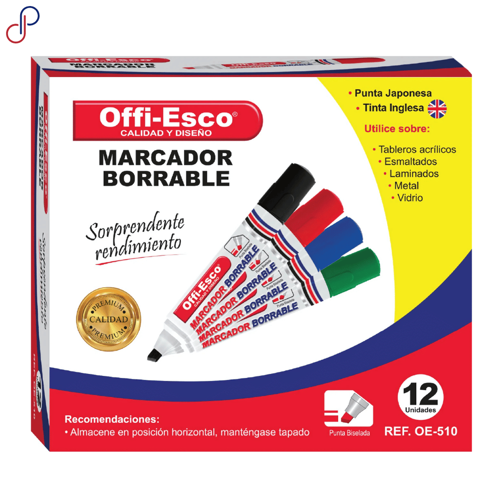Marcador Offi-Esco 510 Borrable - Colores - Imagen 2