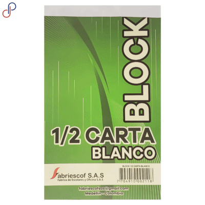 Block Bond 1/2 Carta Blanco