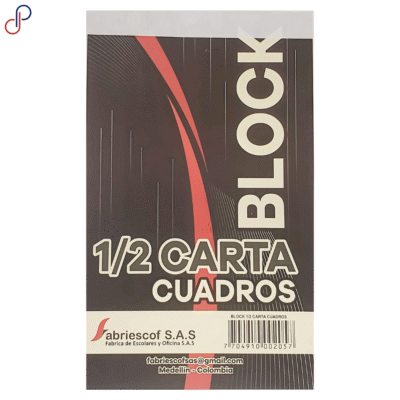 Block Bond 1/2 Carta Cuadros