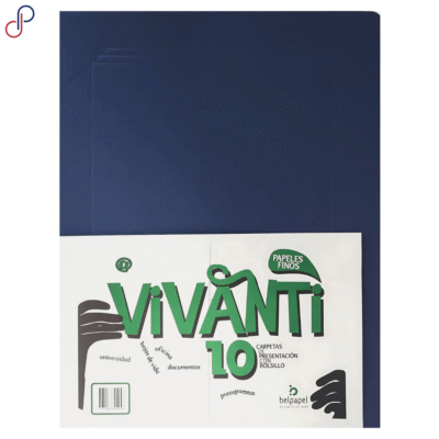 Carpeta Vivanti con Bolsillo Azul x10