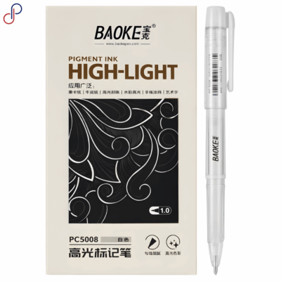 Esfero Gel Blanco Baoke x12