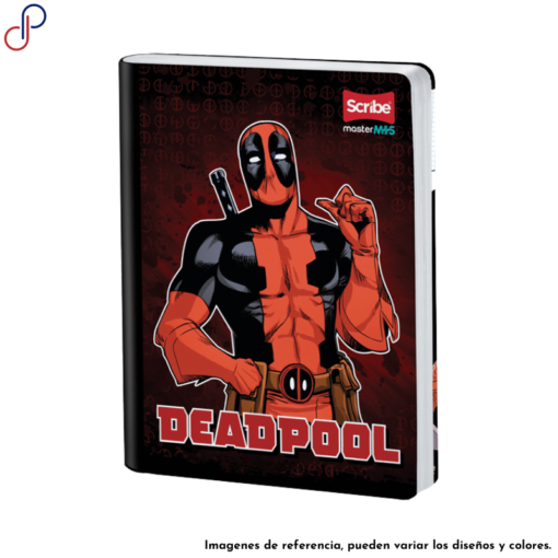 Cuaderno Master donde se muestra a Deadpool señalándose a si mismo.