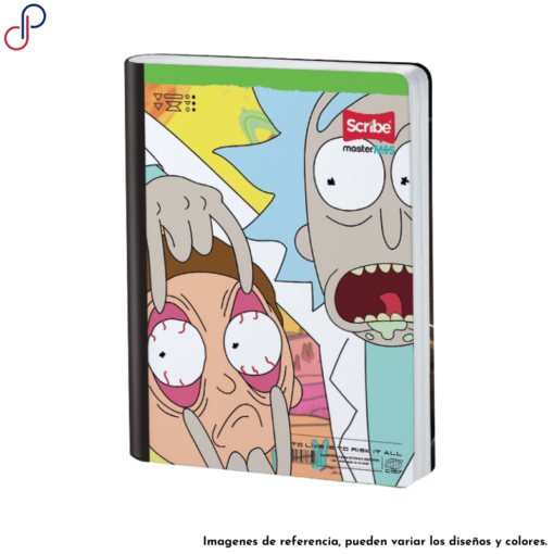 Cuaderno Master donde se muestra a Rick abriéndole los ojos a Morty.