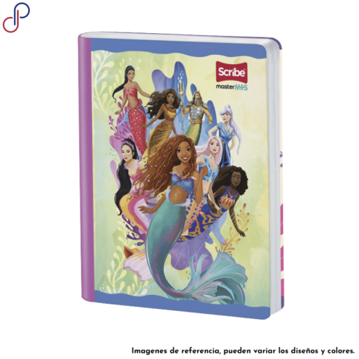Cuaderno Master donde se muestra las sirenas junto a Ariel de la película Sirenita.