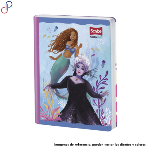 Cuaderno Master donde se muestra a Úrsula y Ariel de la película Sirenita de Disney.