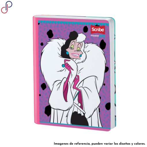 Cuaderno Master donde se muestra la personaje animada Cruella de Vil.