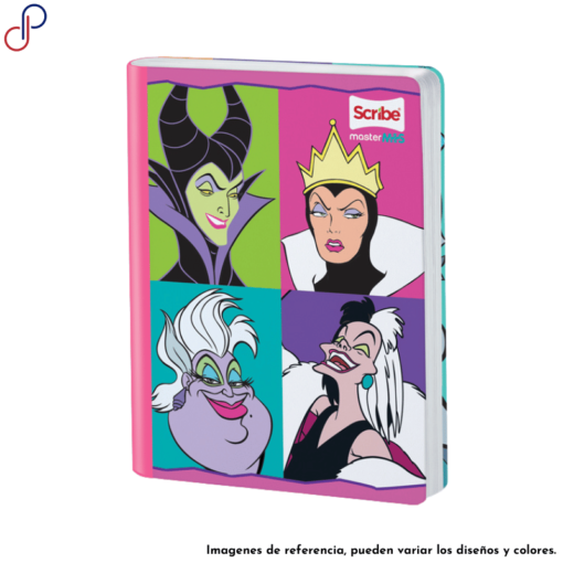 Cuaderno Master donde se muestra la personaje algunas villanas de las series animadas de Disney.