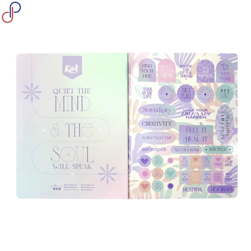 Stickers con aroma del cuaderno Norma de la marca propia Kiut.