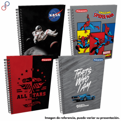 Cuaderno Primavera Argollado Grande Pasta Dura Hombre