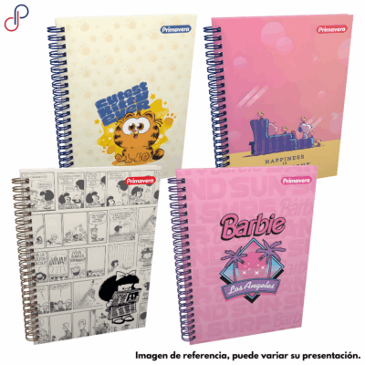 Cuaderno Primavera Argollado Grande Pasta Dura Mujer