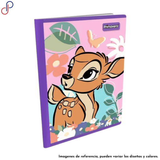 Cuaderno Primavera de Disney donde se muestra el personaje animado Bambi.