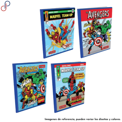 Cuatro cuadernos Primavera de Disney para niño con diversos motivos como de los Avengers y Spiderman.