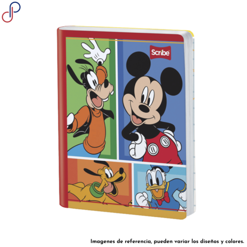 Cuaderno Scribe donde se ve a Mickey Mousejunto a todos sus amigos.