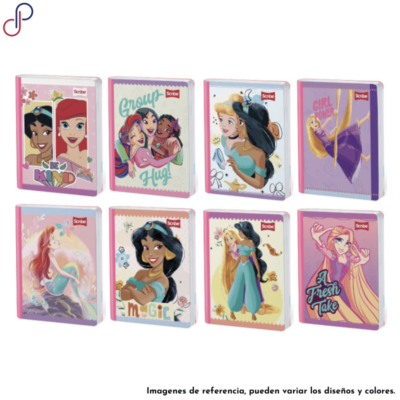Ocho cuadernos cosidos Scribe con portadas coloridas e ilustraciones vibrantes de las "Princesas de Disney"