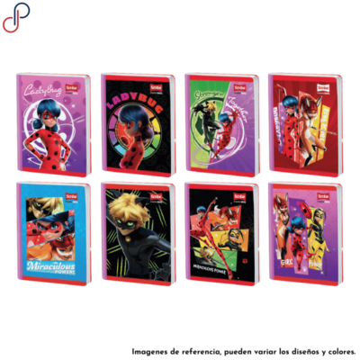 Ocho cuadernos cosidos Master con portadas coloridas e ilustraciones vibrantes de los personajes principales de "Ladybug"
