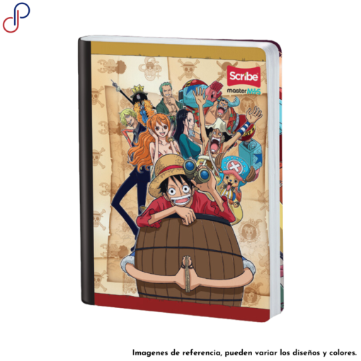 Cuaderno Master donde se muestra toda la tripulación de Luffy de el Anime One Piece.