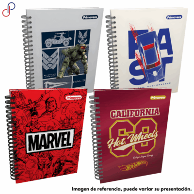 Cuaderno Primavera Argollado Grande Multimaterias Hombre