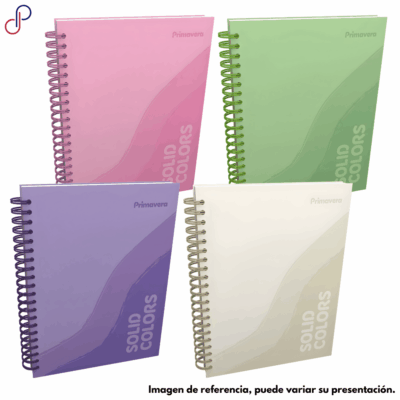 Cuaderno Primavera Argollado Multimaterias Solid Colors Mujer