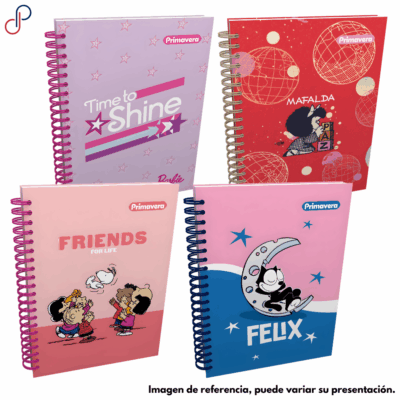 Cuaderno Primavera Argollado Pequeño Multimaterias Mujer