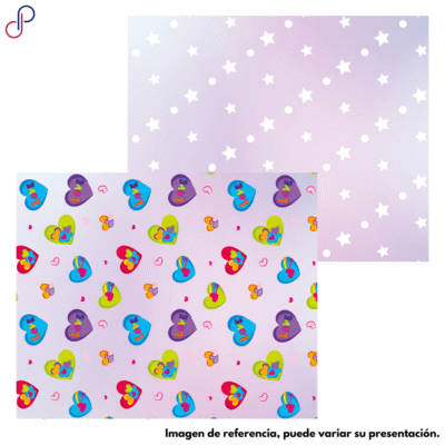 Papel Tornasol Estampado Pliego x10