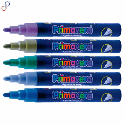 Marcador Primavera Poster Delgado Metalizado - Colores