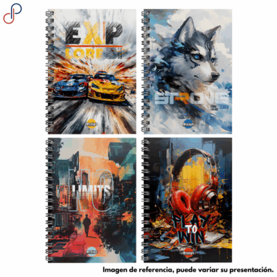 Cuaderno Lukis Argollado Grande 7 Materias Desing