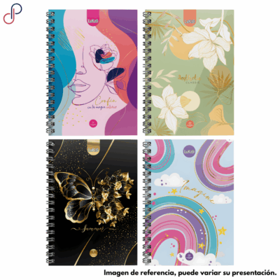 Cuaderno Lukis Argollado Grande 7 Materias Flores