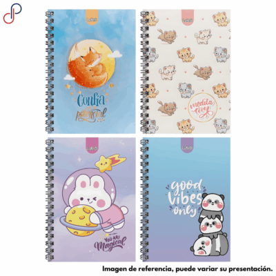 Cuaderno Lukis Argollado Grande 7 Materias Muñecos