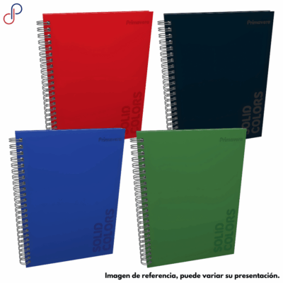 Cuaderno Primavera Argollado Grande Pasta Dura Solid Colors Hombre