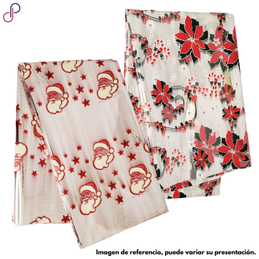 Papel Celofán Estampado Navideño x25