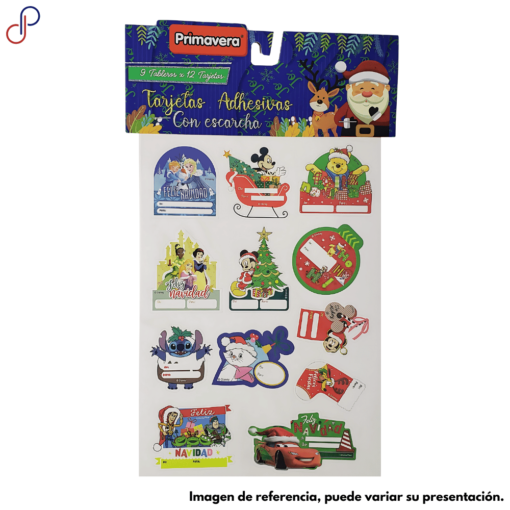 Tarjetas Adhesivas Primavera Navidad Disney