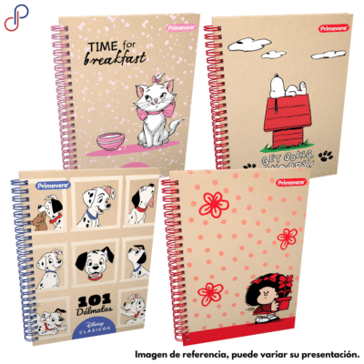 Cuaderno Primavera Argollado Kraft