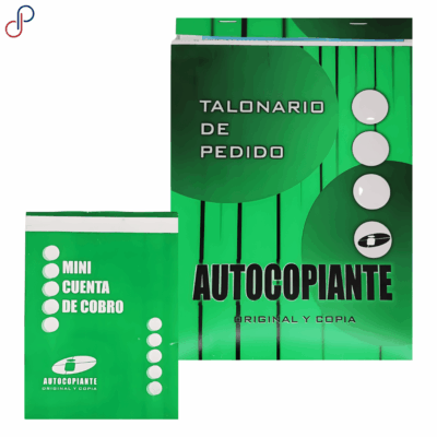 Facturero Autocopiante Verde - Tamaños