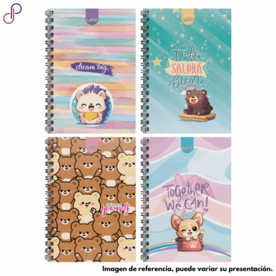 Cuaderno Lukis Argollado Pequeño 5 Materias Muñecos