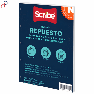 Repuesto Folder Scribe 105 Cuadriculado