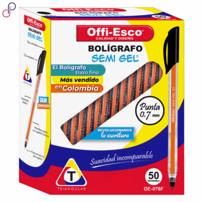 Esfero Offi-Esco 076F-50 Semigel Trazo Fino x50