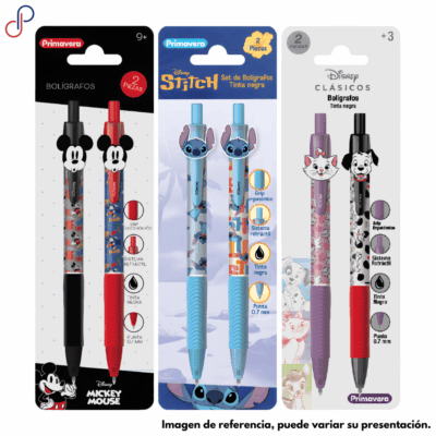 Esfero Primavera Retráctil con Aplique x2