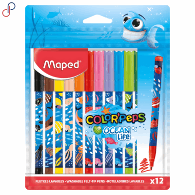 Plumones Maped Ocean Decorados x12