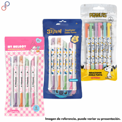 Resaltadores Primavera Doble Punta x6 - Personajes