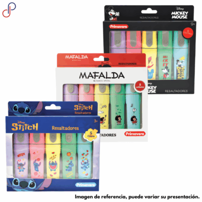 Resaltadores Primavera Pastel x5 - Personajes