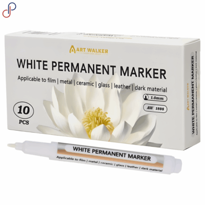 Marcador Permanente Blanco x10