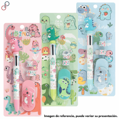 Set de Esfero con Cinta Dinosaurio