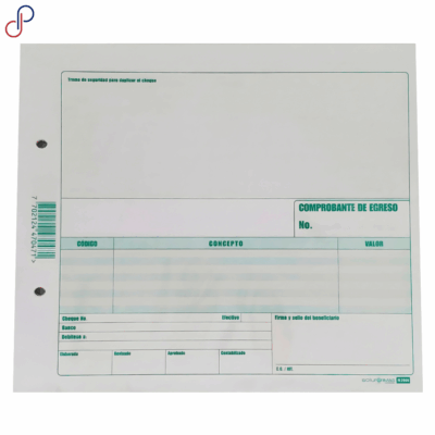 Soluformas FE-2006 Comprobante de Egreso Cheque